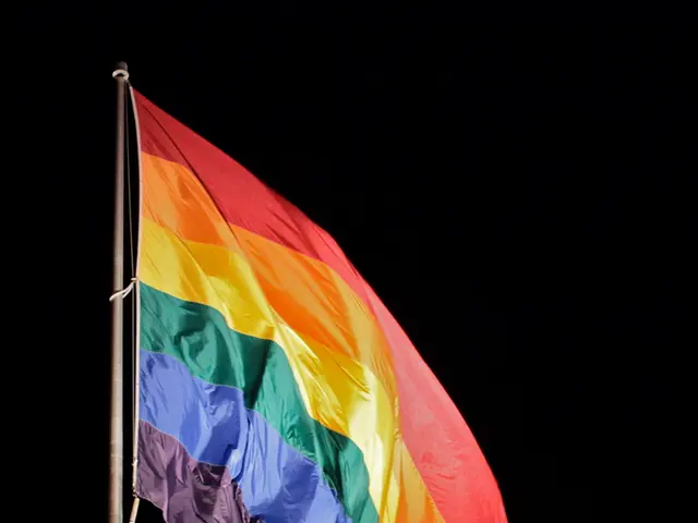 Militarie Ucraine Esposizione Bandiera Blu e Gialla in Territorio Etnicamente Ucraino nell'Oblast...