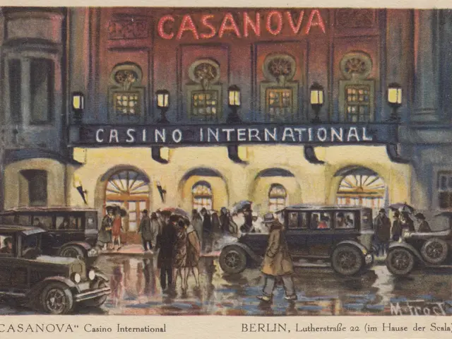 L'immagine mostra un dipinto del Casinò Casanova Internazionale a Berlino, Germania. Rappresenta un...