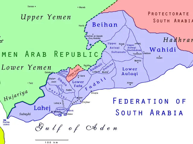 L'immagine mostra un manifesto con una mappa degli Emirati Arabi Uniti, con la Federazione...