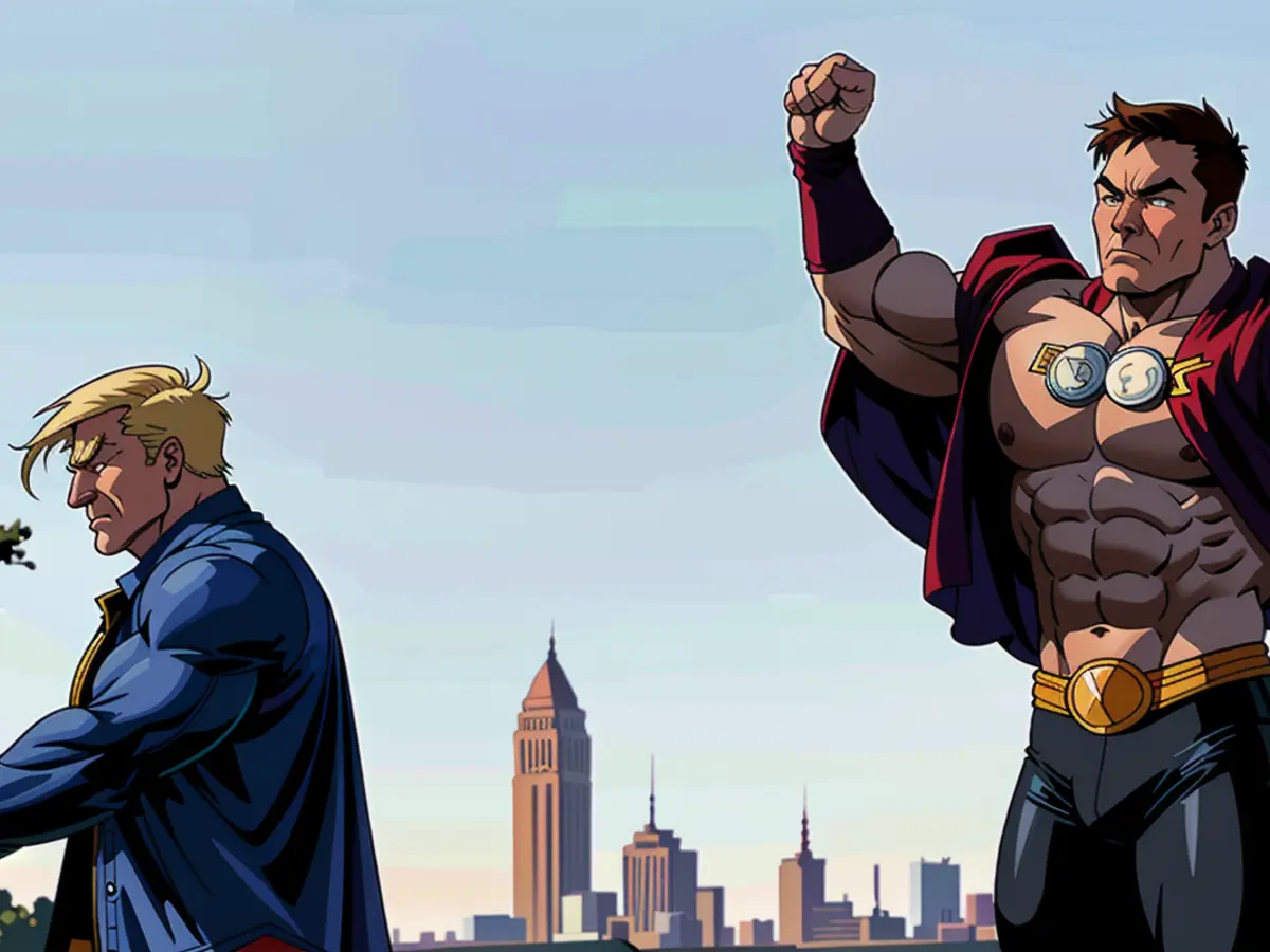 Durante il suo impegno in un comizio Trump a Butler, Pennsylvania, l'8 ottobre 2024, il miliardario...